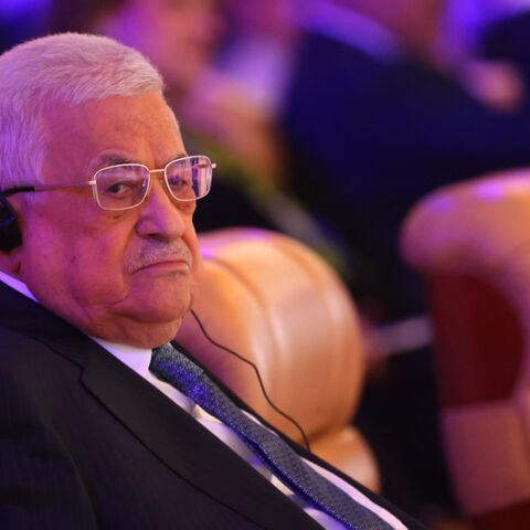 Palestine's President Mahmoud Abbas attends the World Economic Forum Special Meeting in Riyadh on April 28, 2024.